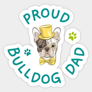 Proud Bulldog Dad Sticker